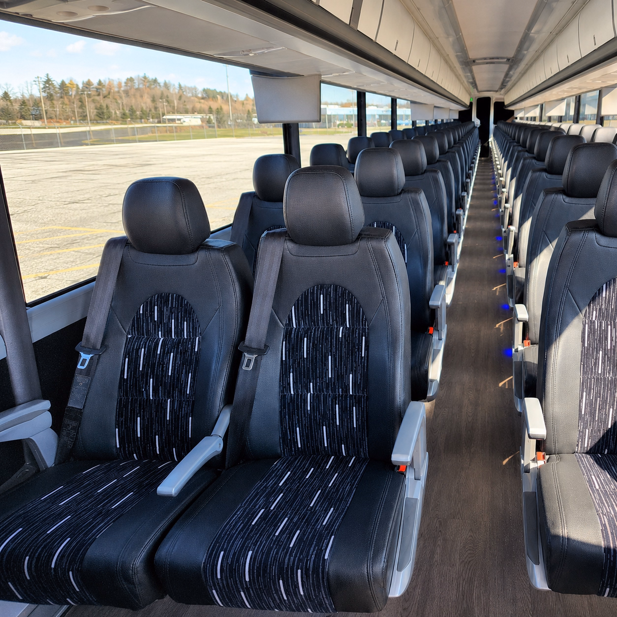 lafayette charter bus services interior